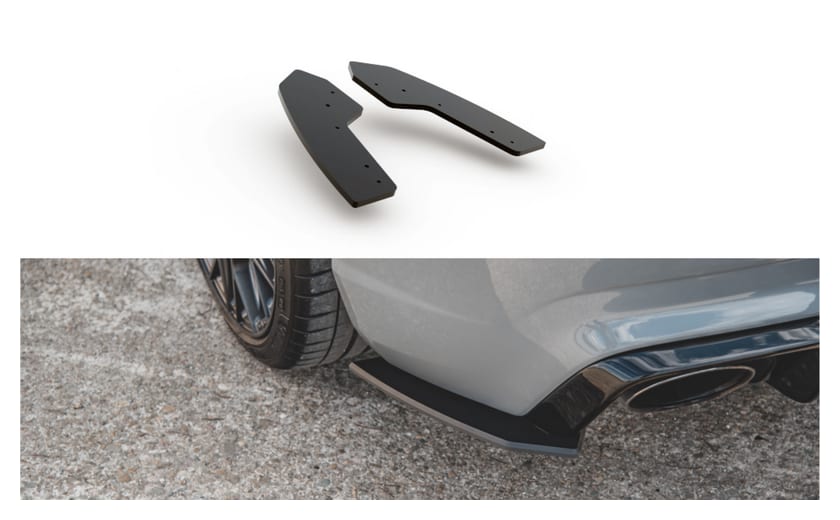Splitter Audi RS3 8V Sportback Tył Boczne Racing Durability Black