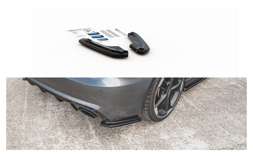 Splitter Audi RS3 8V Sportback Tył Boczne v.1 Gloss Black