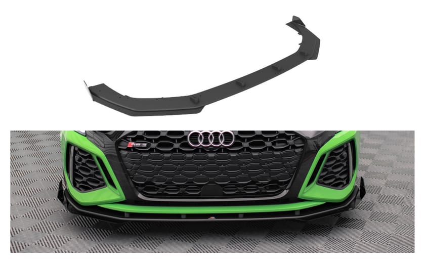 Splitter Audi RS3 8Y Przód Pro v.1 + flaps Black