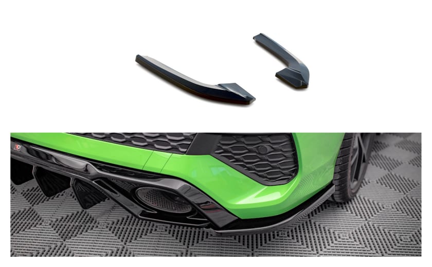 Splitter Audi RS3 8Y Tył Boczne Gloss Black
