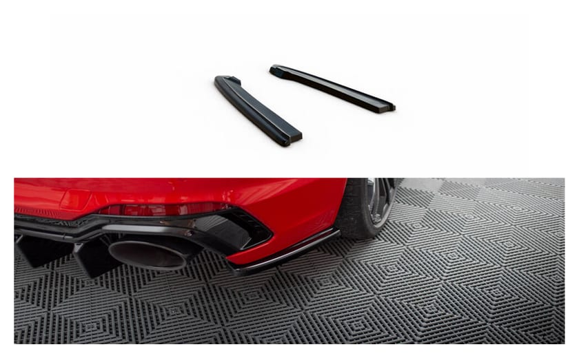 Splitter Audi RS4 B9 Avant Tył Boczne Gloss Black
