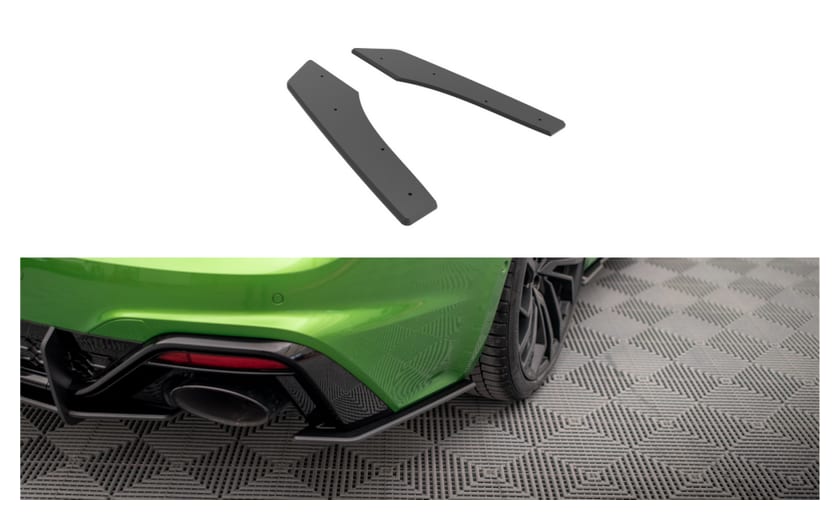 Splitter Audi RS5 F5 Facelift Tył Boczne Street Pro Black-Red