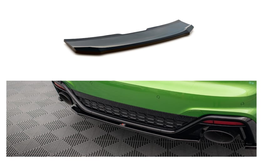 Splitter Audi RS5 F5 Facelift Tył Środkowy Gloss Black