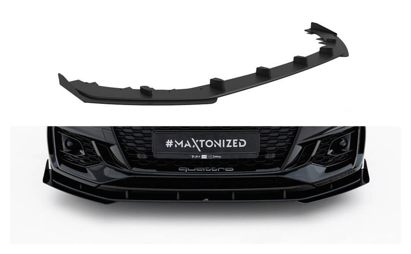 Splitter Audi RS5 F5 Przód Street Pro Black + Gloss Flaps