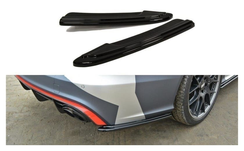 Splitter Audi RS6 C7 Tył Boczne Gloss Black