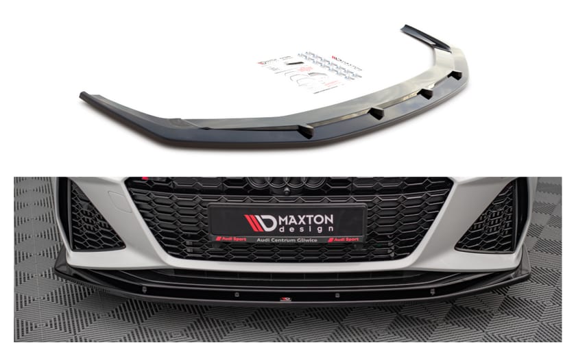 Splitter Audi RS6 RS7 C8 przód v.2 Gloss Black