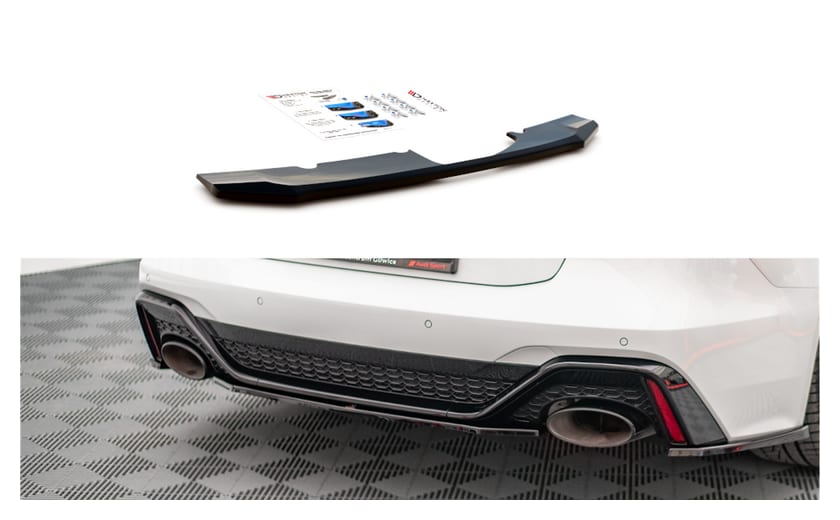 Splitter Audi RS6 RS7 C8 Tył Środkowy Gloss Black