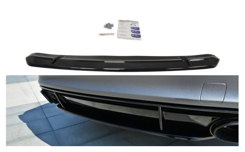 Splitter Audi RS7 Facelift Tył Środkowy Gloss Black