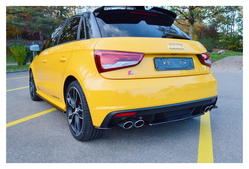 Splitter Audi S1 8X Tył Boczne Gloss Black