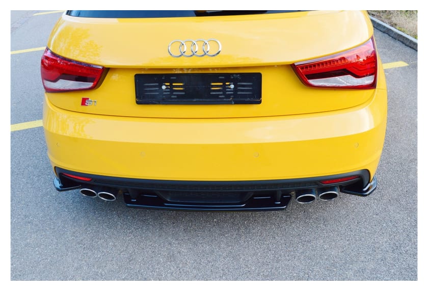 Splitter Audi S1 8X Tył Środkowy Gloss Black