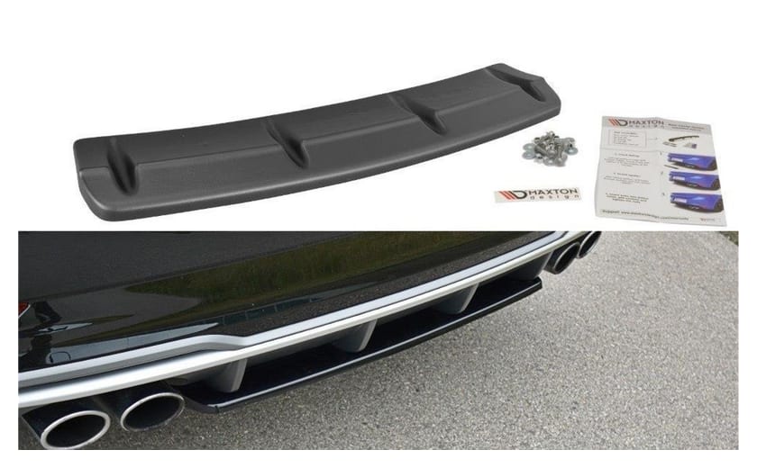 Splitter Audi S3 8V Facelift Tył Środkowy Gloss Black