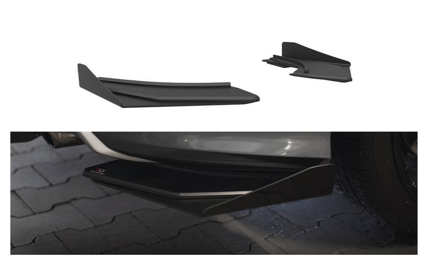 Splitter Audi S3 8V Tył Boczne Street Pro Black + Gloss Flaps