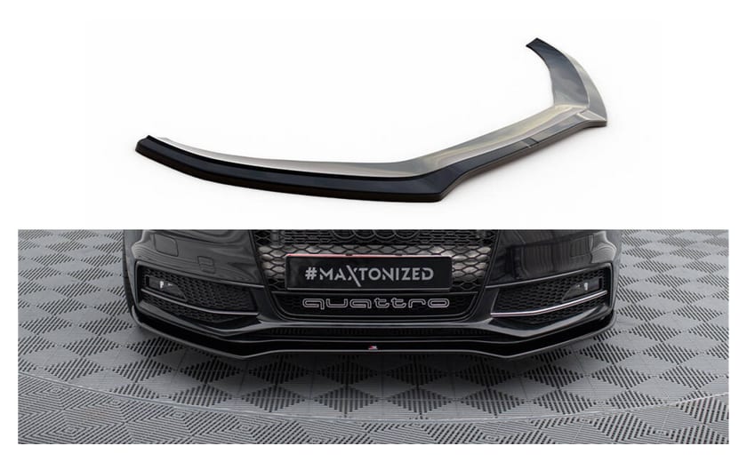 Splitter Audi S4 B8 Facelift przód v.2 Gloss Black