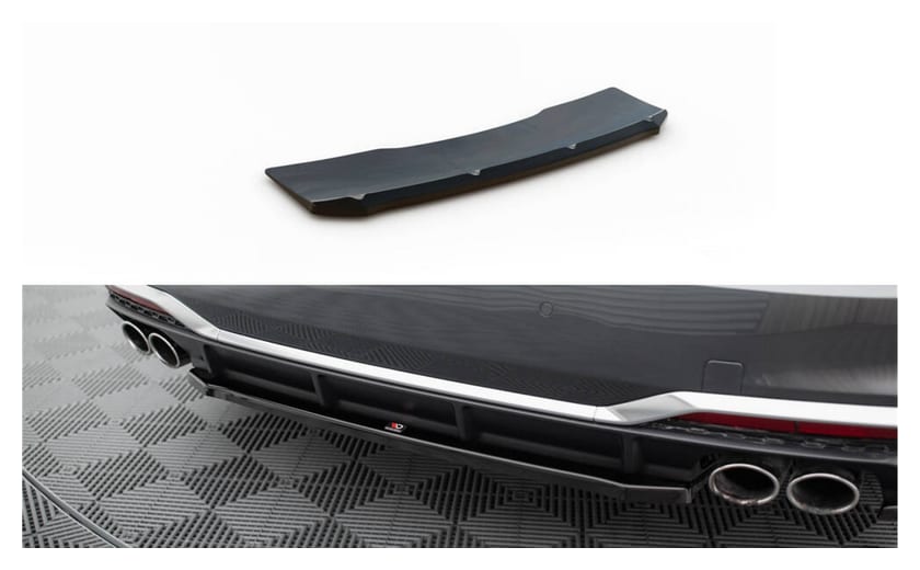 Splitter Audi S5 F5 Facelift Tył Środkowy Gloss Black