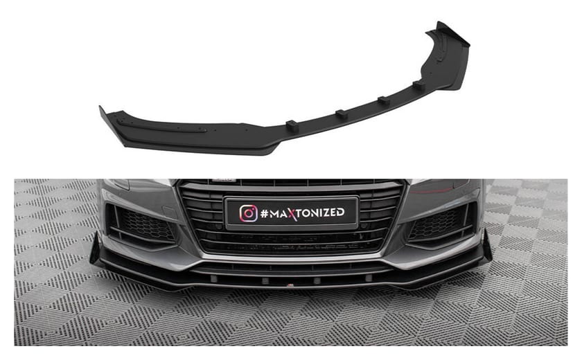 Splitter Audi TT 8S S-Line Przód Pro + flaps Black-Red
