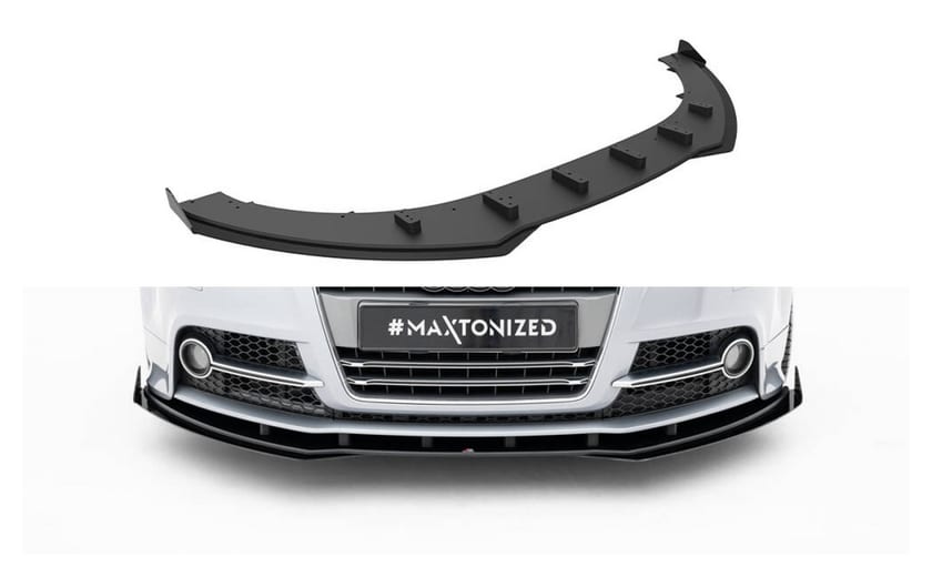 Splitter Audi TT S S-Line 8J Facelift Przód Street Pro Black + Gloss Flaps