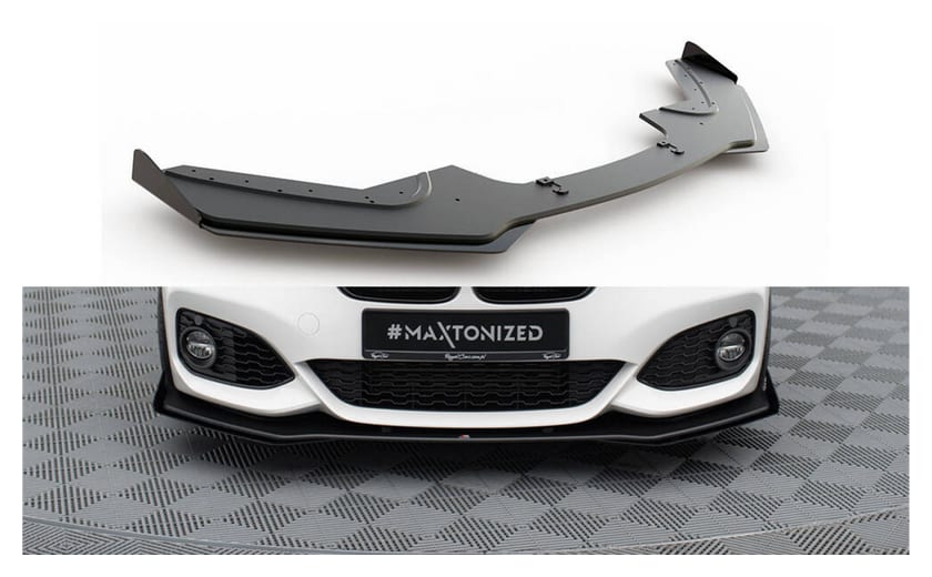 Splitter BMW 1 F20 Facelift M140i przód Racing Durability v.3 + flaps Black-Red