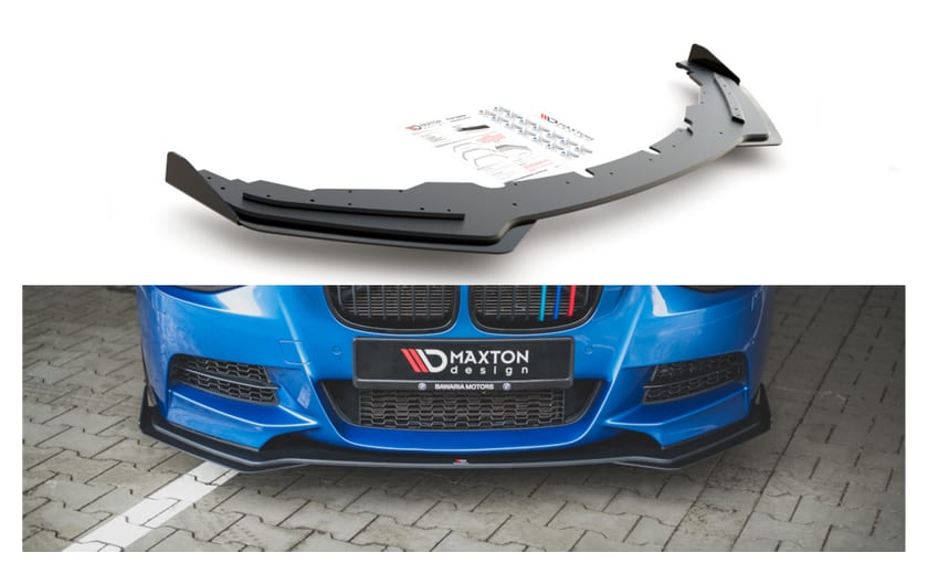 Splitter BMW 1 F20 M-Pack przód Racing Durability + Flaps Black