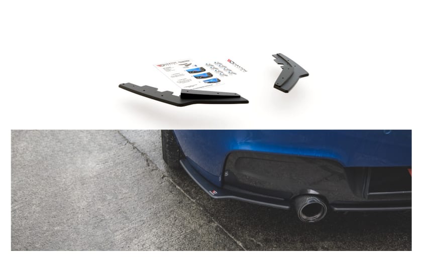 Splitter BMW 1 F20 M-Pack Tył Boczne Racing Durability Black-Red