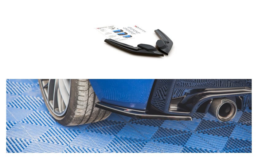 Splitter BMW 1 F20 M-Pack Tył Boczne v.2 Gloss Black