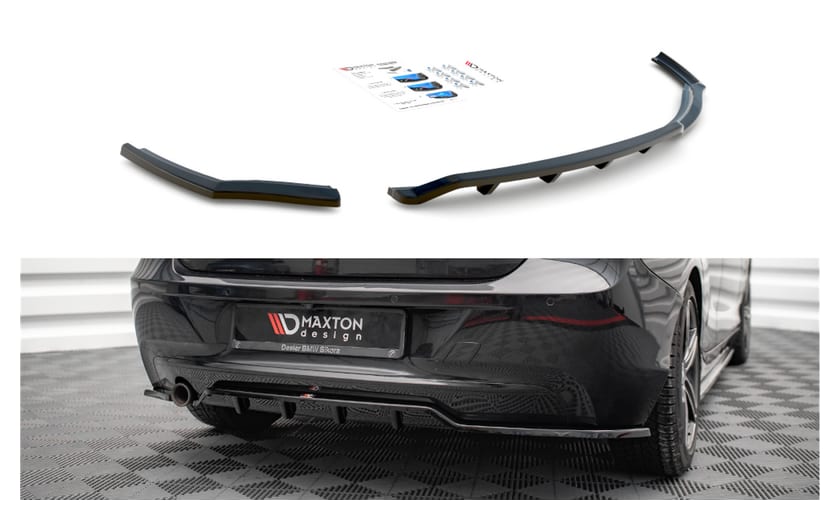 Splitter BMW 1 F20 Tył Środkowy z Dyfuzorem Gloss Black