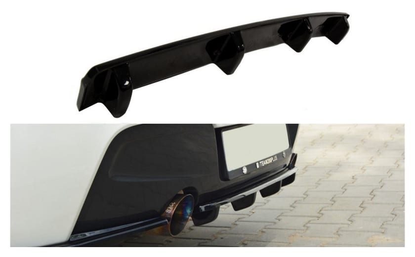 Splitter BMW 1 F20 Tył Środkowy z Dyfuzorem M-Power Gloss Black