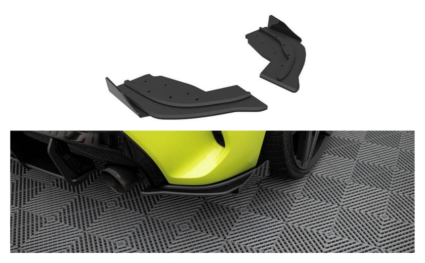 Splitter BMW 1 F40 M-Pack Tył Boczne Street Pro v.1 Black + Gloss Flaps