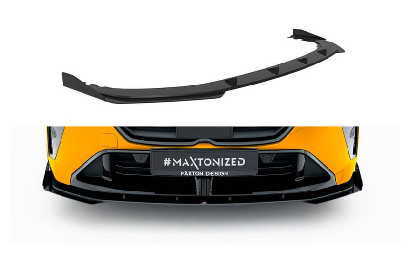 Splitter BMW 1 F70 M-Pack Przód Street Pro Black + Gloss Flaps