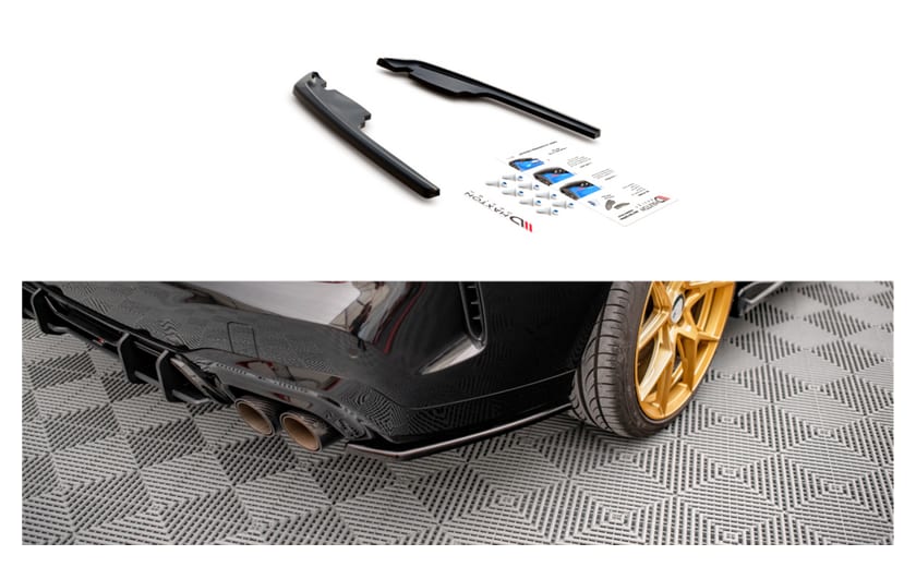 Splitter BMW 2 F44 M-Pack Tył Boczne Gloss Black