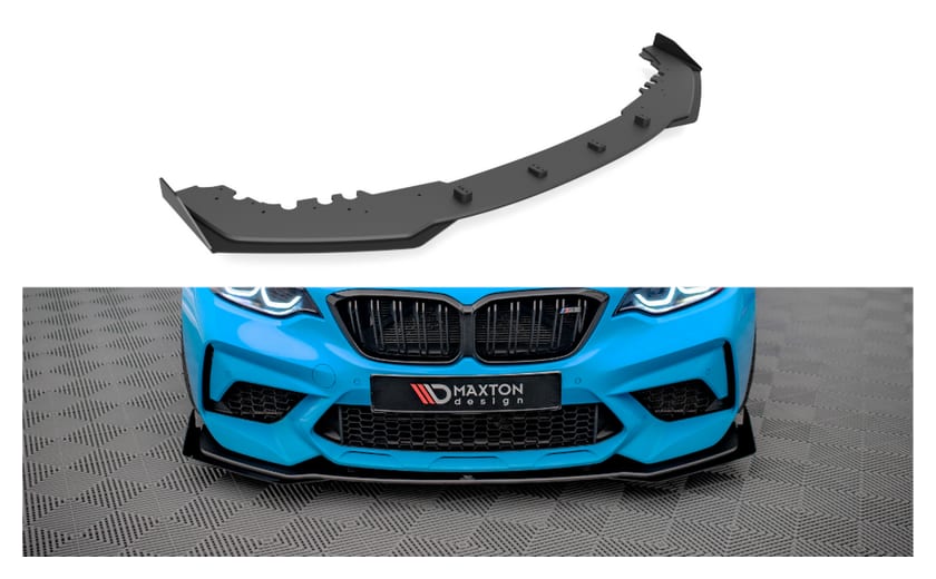 Splitter BMW 2 F87 Competition Przód Pro v.1 + flaps Black-Red