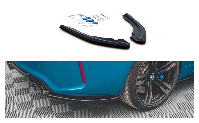 Splitter BMW 2 F87 M-Pack Tył Boczne v.2 Gloss Black