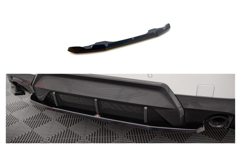 Splitter BMW 2 G42 M-Pack Tył Środkowy Gloss Black