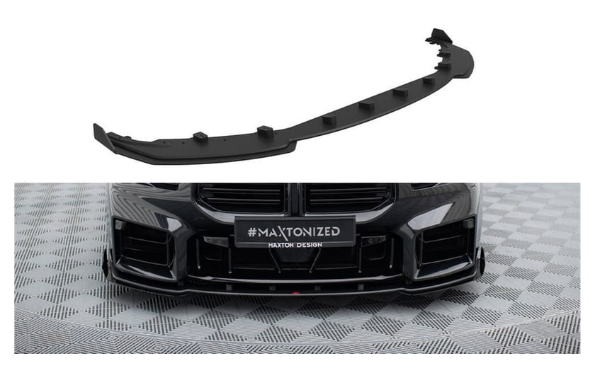 Splitter BMW 2 G87 M-Pack Przód Pro v.1 + flaps Black-Red