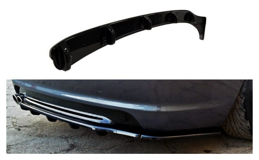 Splitter BMW 3 E46 M-Pack Tył Środkowy z Dyfuzorem Gloss Black