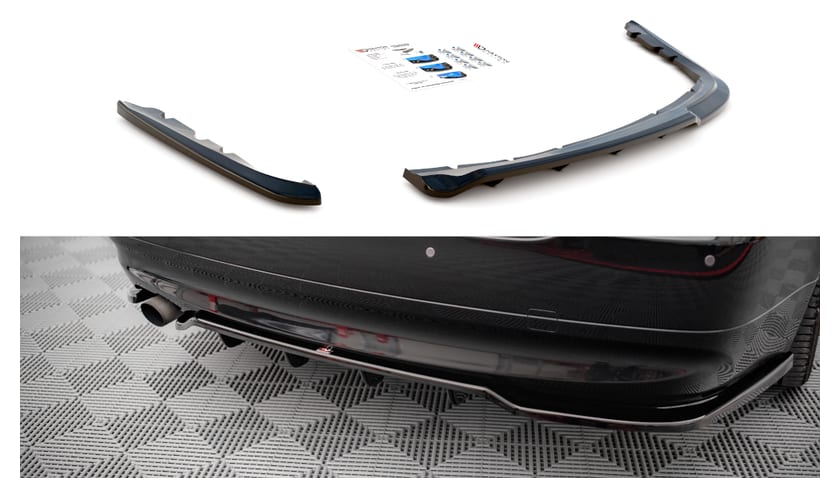 Splitter BMW 3 E90 Tył Środkowy z Dyfuzorem Gloss Black