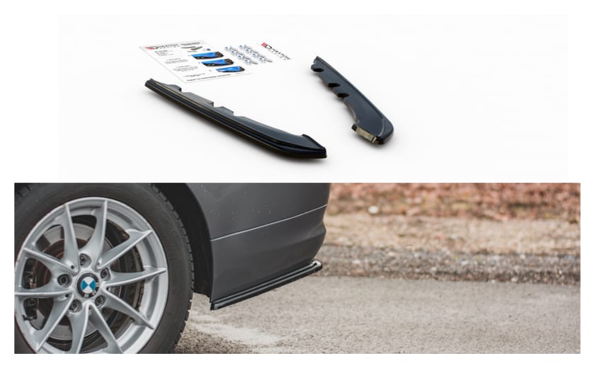 Splitter BMW 3 E91 Facelift Tył Boczne Gloss Black
