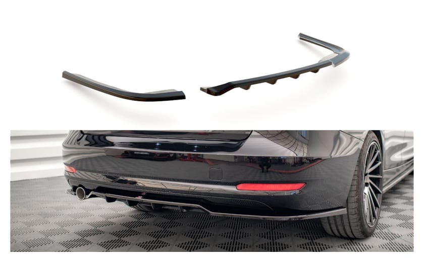 Splitter BMW 3 F34 Tył Środkowy z Dyfuzorem Gloss Black
