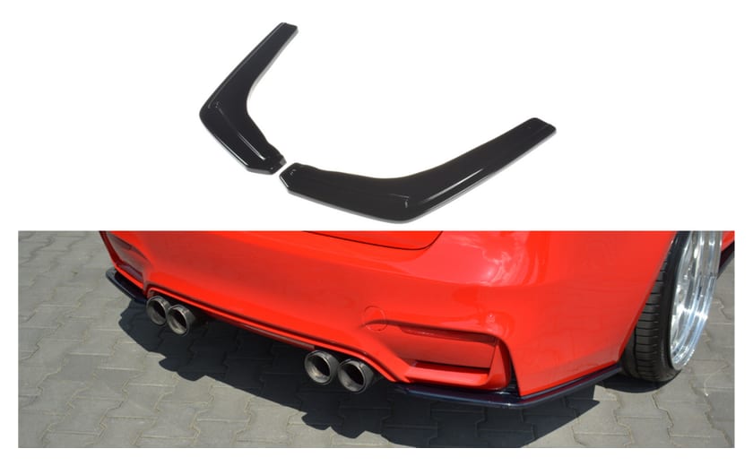 Splitter BMW 3 F80 M-Pack Tył Boczne v.1 Gloss Black
