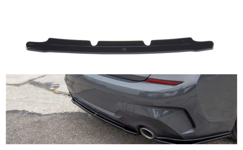 Splitter BMW 3 G20 M-pack Tył Środkowy Gloss Black