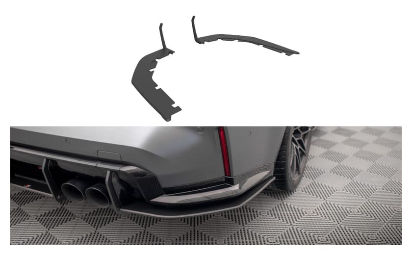 Splitter BMW 3 G80 M-Pack Tył Boczne Street Pro Black-Red