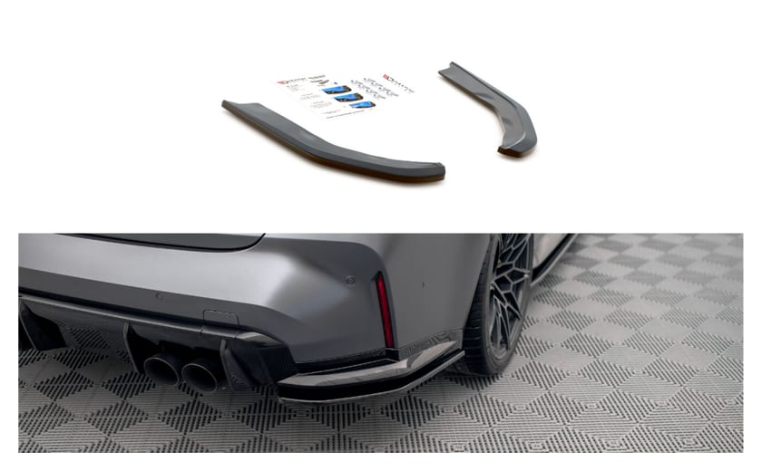 Splitter BMW 3 G80 M-Pack Tył Boczne v.1 Gloss Black