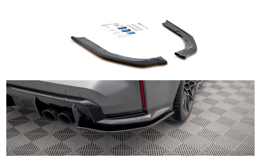 Splitter BMW 3 G80 M-Pack Tył Boczne v.2 Gloss Black