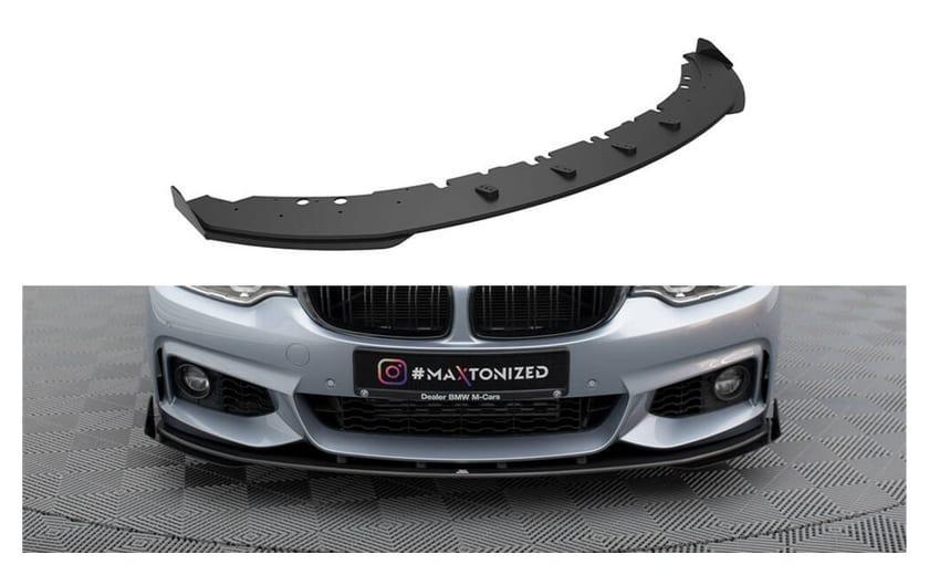 Splitter BMW 4 F32 F36 F33 M-Pack Przód Pro + flaps Black