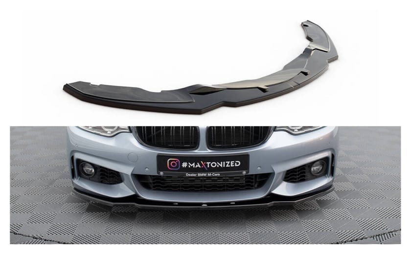 Splitter BMW 4 F32 F36 F33 M-Pack przód v.1 Gloss Black