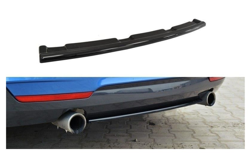 Splitter BMW 4 F32 F36 F33 M-Pack Tył Środkowy Bez Dyfuzora Gloss Black