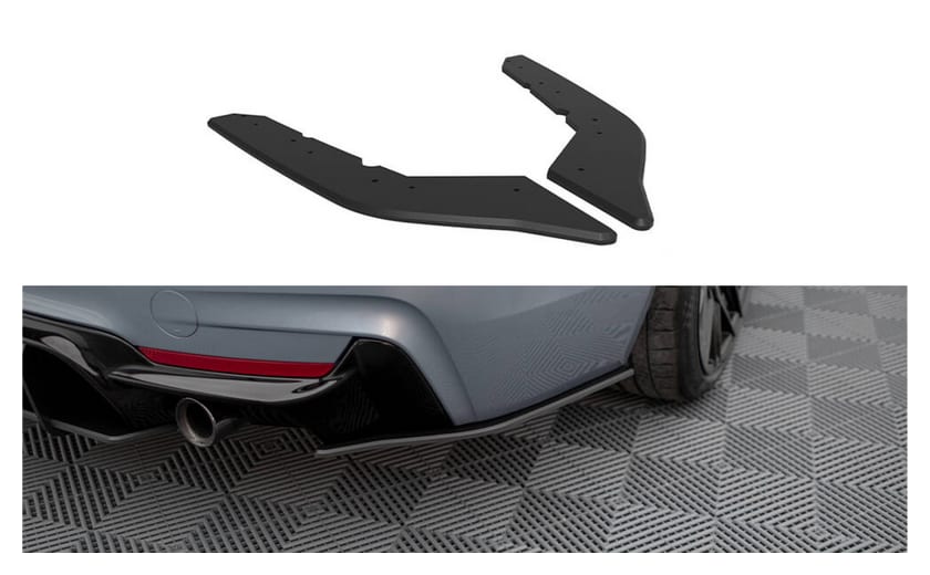 Splitter BMW 4 F32 M-Pack Tył Boczne Street Pro Black-Red