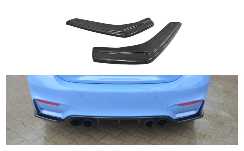 Splitter BMW 4 F82 M-Pack Tył Boczne v.1 Gloss Black