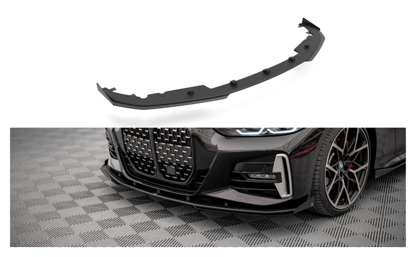 Splitter BMW 4 G22 M-Pack Przód Pro + flaps Black-Red
