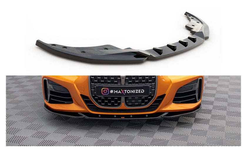Splitter BMW 4 G22 M-Pack przód v.4 Gloss Black