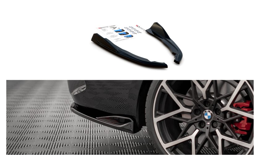 Splitter BMW 4 G22 M-Pack Tył Boczne v.2 Gloss Black